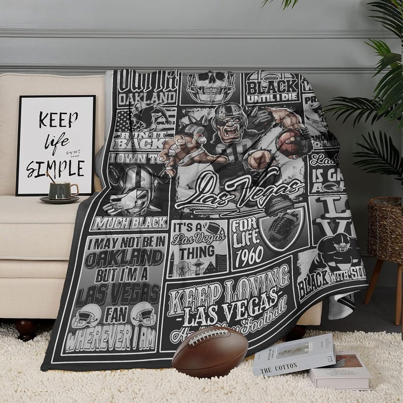 BTHRRW Football Throw Blanket Football Team Color 60"x50" Fan Gifts for Men Women Sport Blanket Sofa Bed Couch Living Room. - Image 3